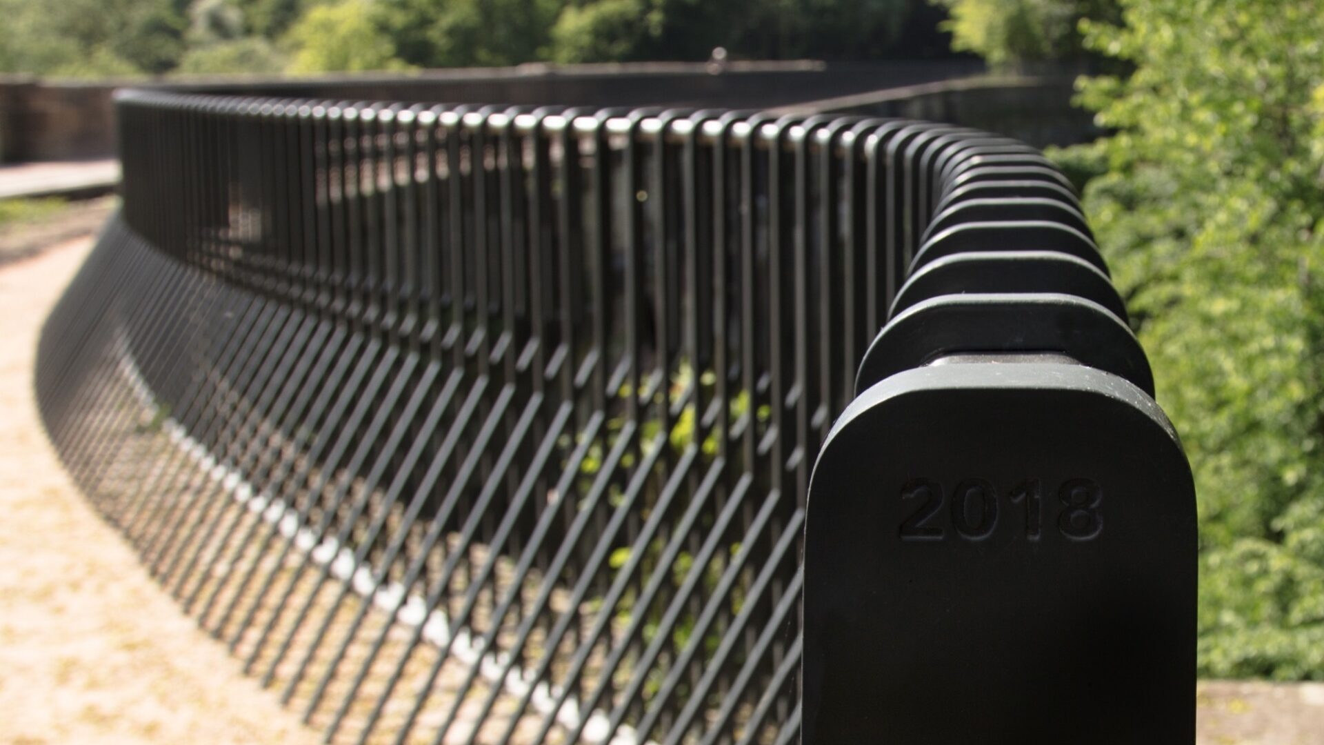 Close view of Marple parapet weaving into the distance