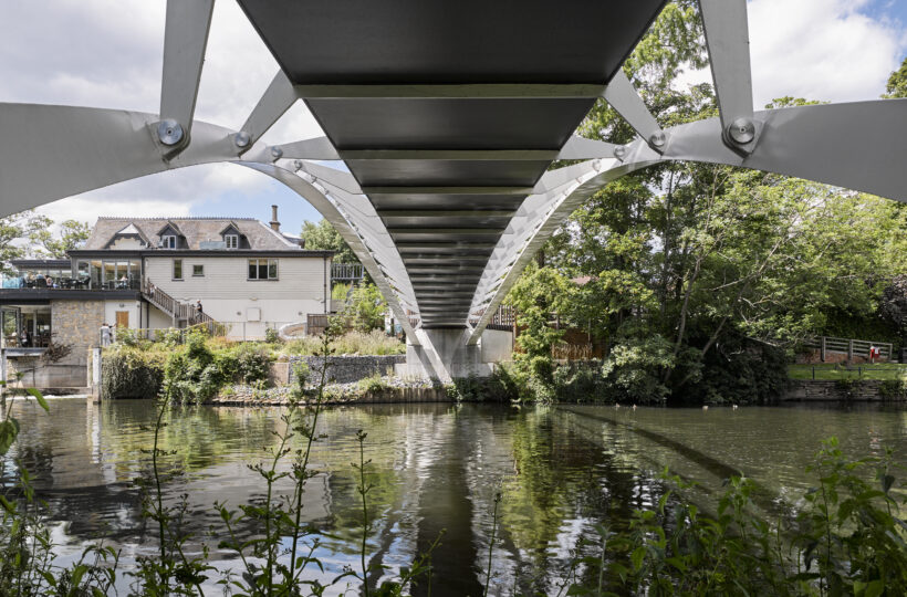 Abutment view of the Lower Thames footbridge